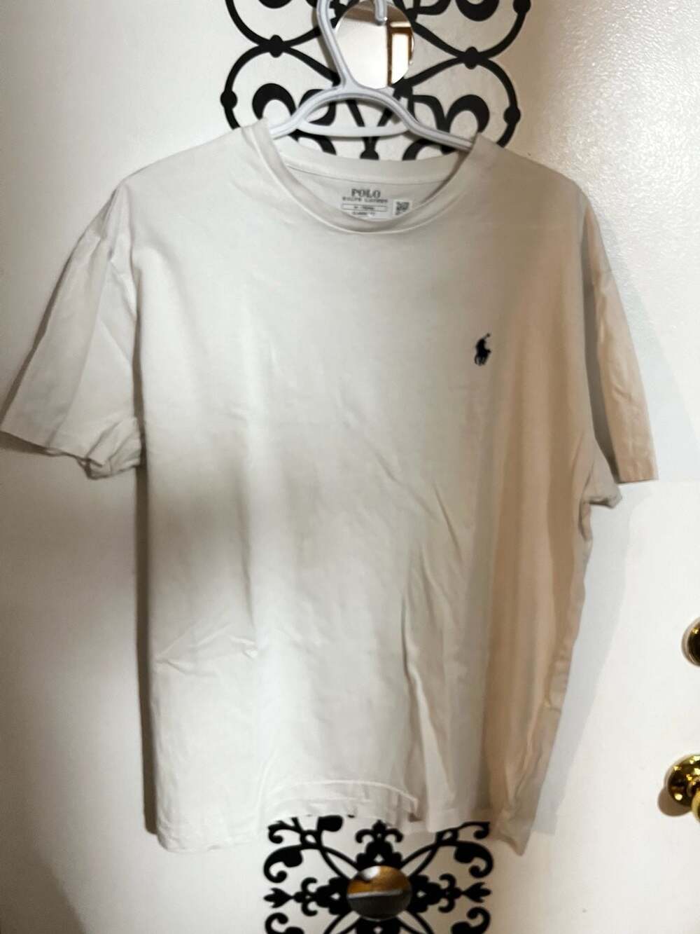 Polo Ralph Lauren Classic Fit Jersey Short Sleeve Tee Cream Medium